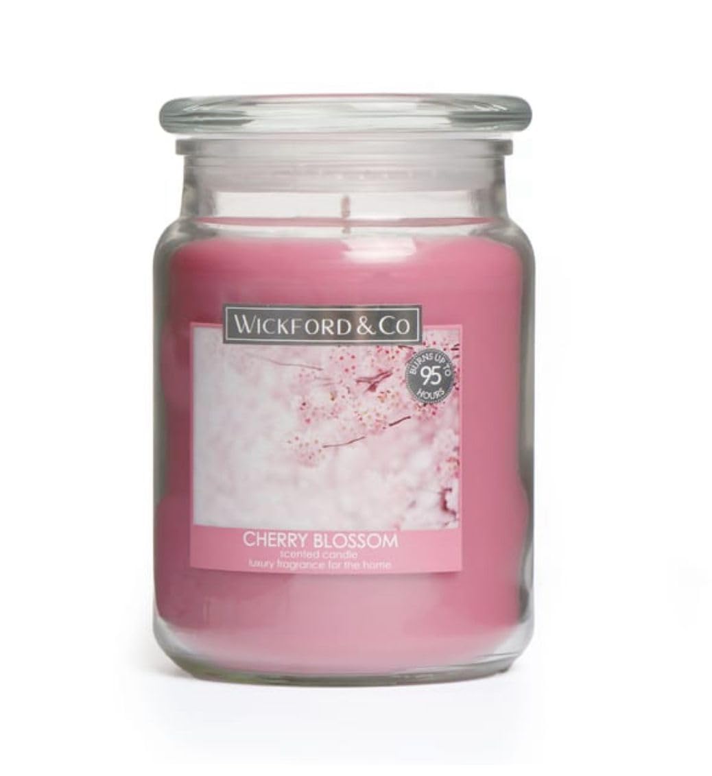 Wickford & Co Scented Candle 18oz - Cherry Blossom Christmas, Birthday, House Warming, Wedding Auntie, Mum, Sister, Cousin, Nan, Niece, Girlfriend, Wife