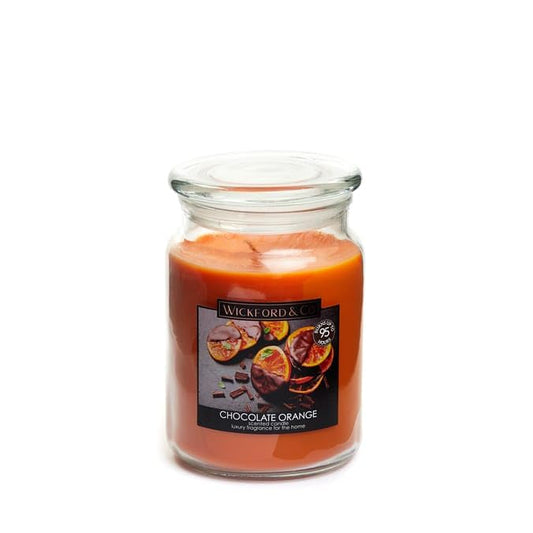 Luxury Orange & Chocolate Scented Candle, premium Soy Wax Jar, Strong Fragrance, Long Lasting Burn, Aromatherapy Candle for Stress Relief, Relaxation, Home Décor, Home Ambience