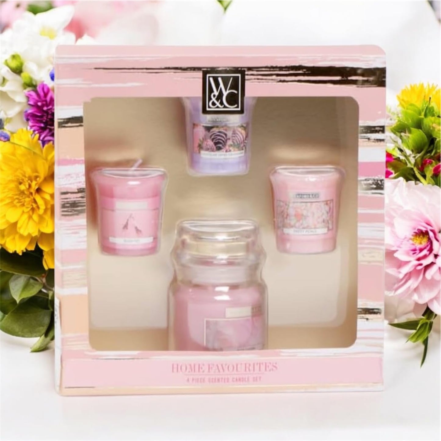Wickford & Co 4 Piece Candle Gift Set, Perfect Xmas Christmas for Mum, Sister, Aunt, Secret Santa