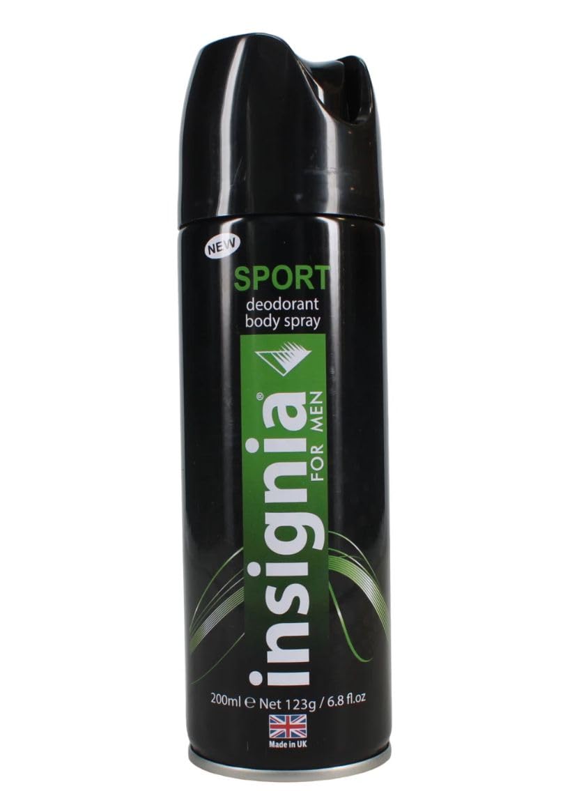 Insignia Men's Deodorant Body Spray, 200ml - 3 Pack - Zero, Dark Seduction & Sport
