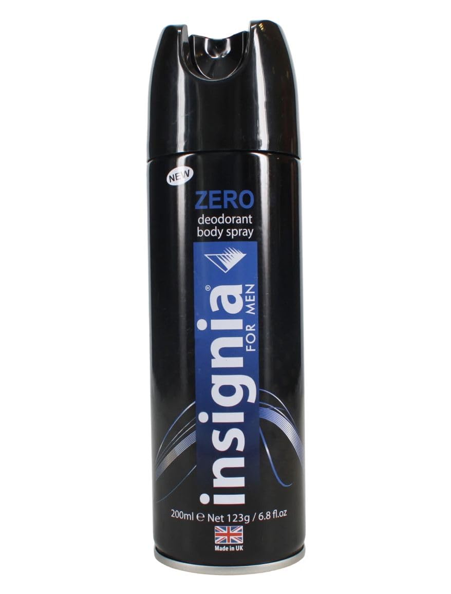 Insignia Men's Deodorant Body Spray, 200ml - 3 Pack - Zero, Dark Seduction & Sport
