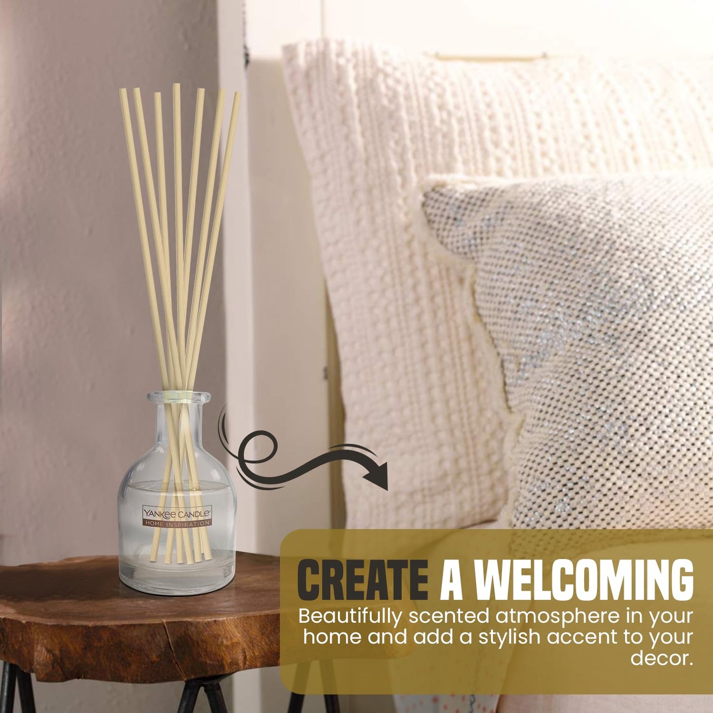 Yank Reed Home Inspiration Scent Soft Cotton Reed Diffuser 2 Pack, smells like a warm & cosy soft cotton sheet, mothers day, birthday, wedding, engagement, anniversary its a great diverse gift