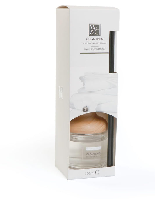 Wickford & Co White Linen Scented Reed Diffuser 100ML (WHITE)