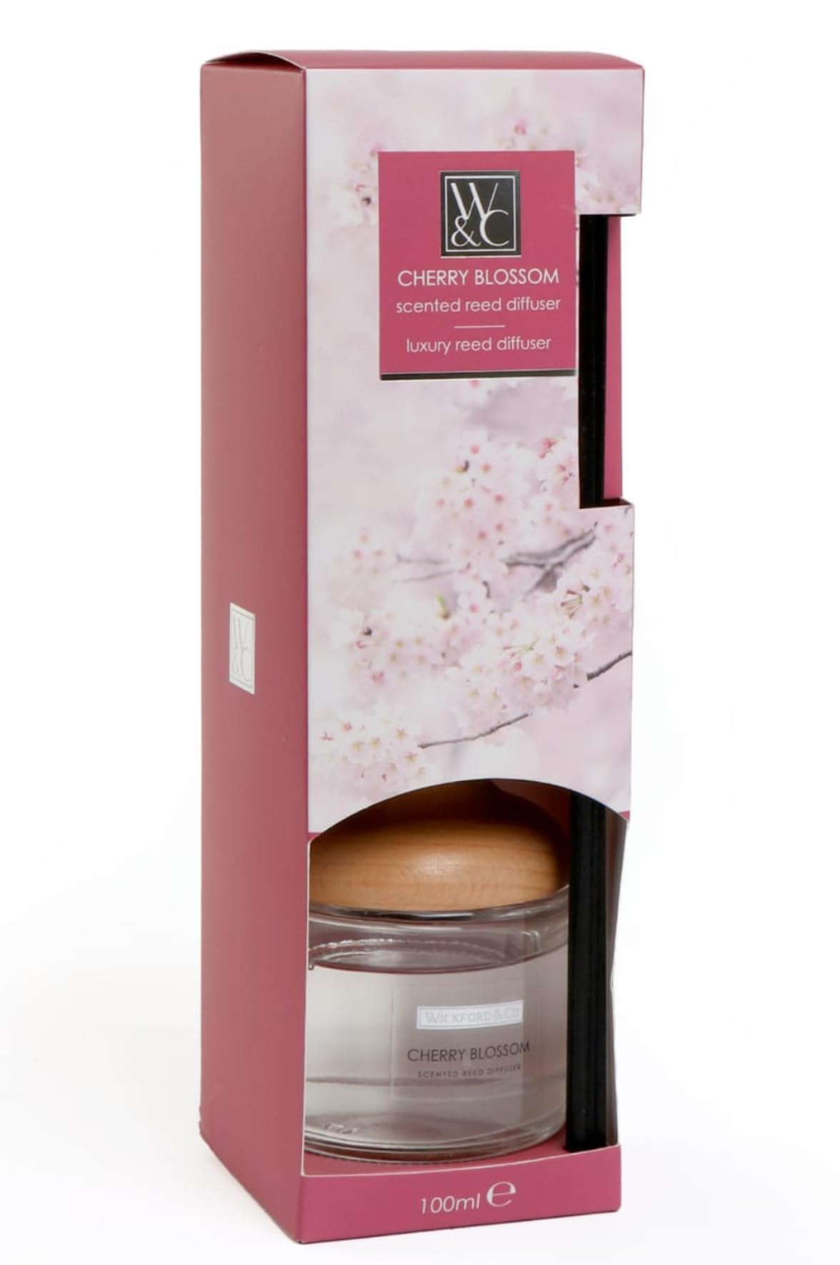 Wickford & Co Cherry Blossom Scented Reed Diffuser 100ML (HOT PINK)