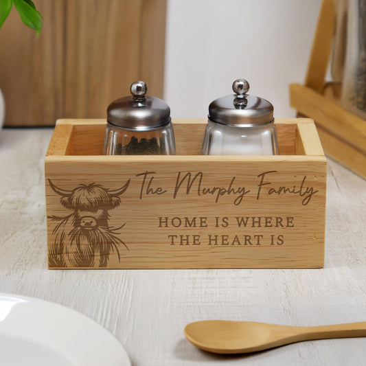 Highland Cow Wooden Box