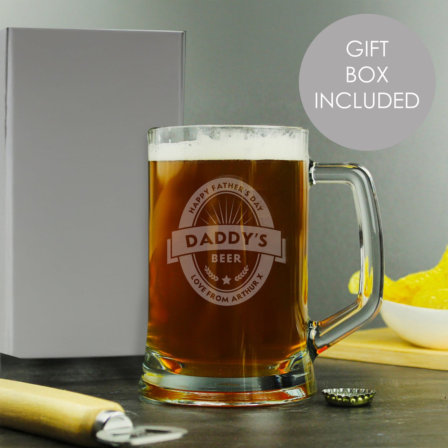 Personalised Beer Label Pint Stern Tankard