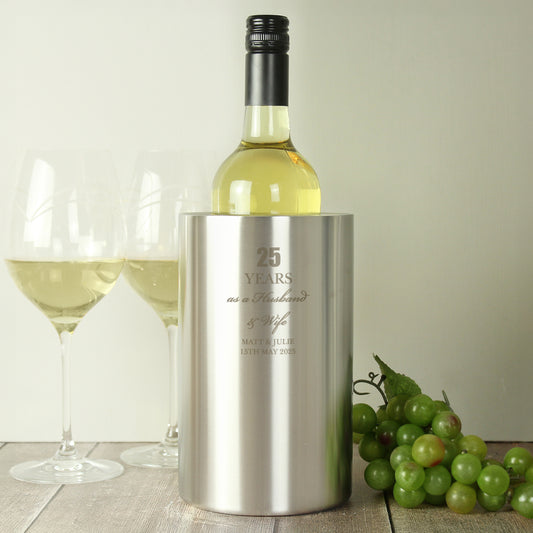 Personalised Anniversary Wine Cooler